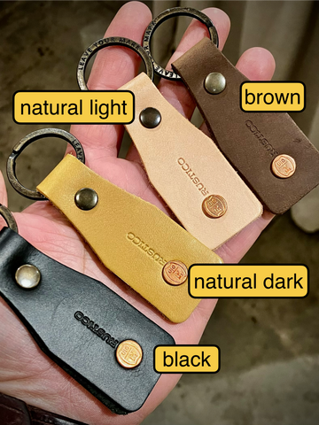 Rustico Leather Tag keychain