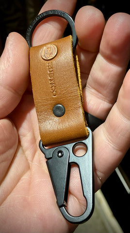 Rustico Leather Clip keychain