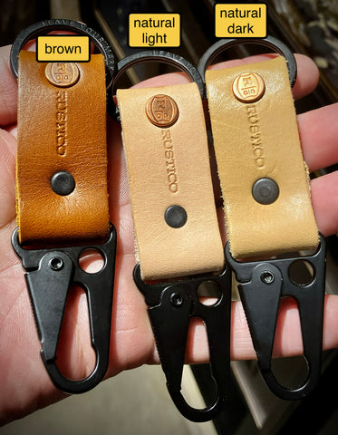 Rustico Leather Clip keychain