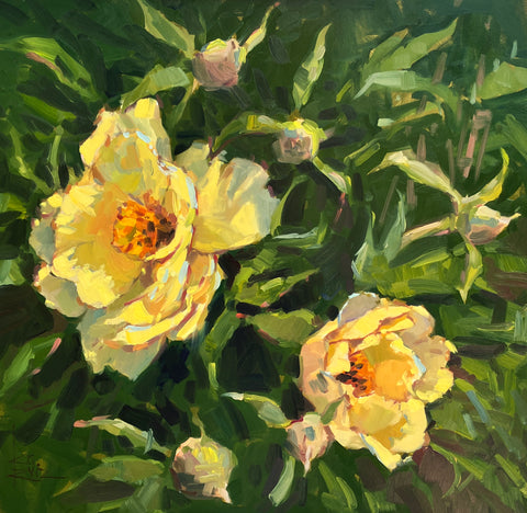 Kari Ganoung Ruiz - Yellow Peonies