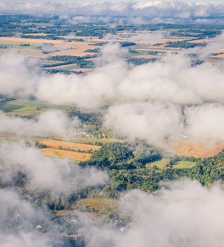 Stereographic Card - Through the Clouds