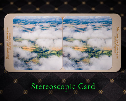 Stereographic Card - Through the Clouds