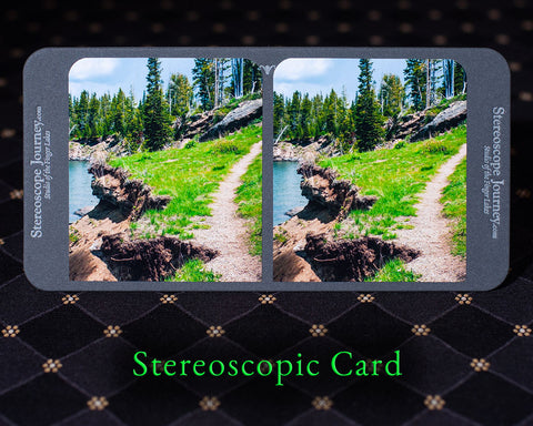 dangerous yellowstone trail stereocard