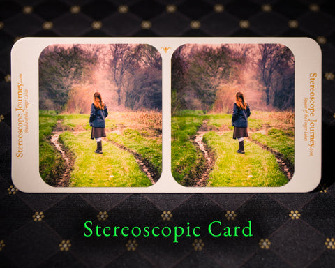 Stereographic Card - (figurative) To Follow a Tractor