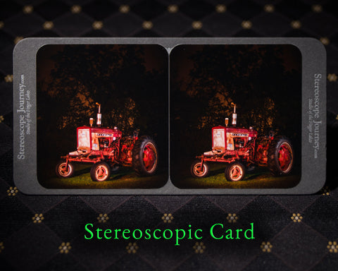 Stereographic Card - (farm) Asleep in the Grove