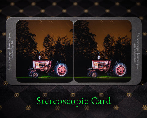 Stereographic Card - (farm) Midnight Back Forty