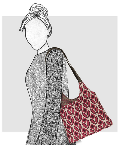 Maruca ~ Prairie Bag, Woven Tulip Blue