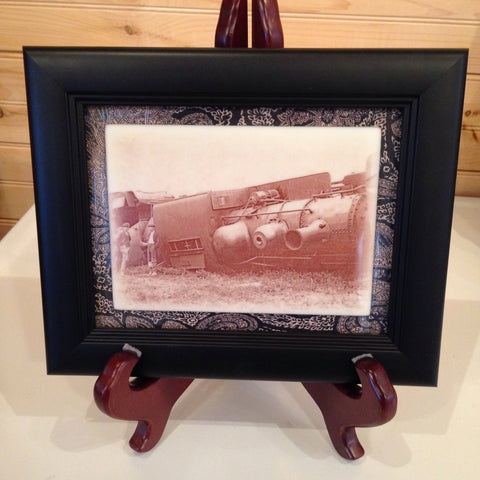 Copperesque ~ Train Wreck I Glass Tile