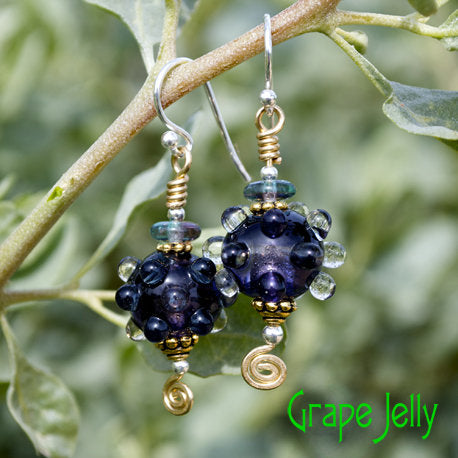 Copperesque ~ Grape Jelly earrings