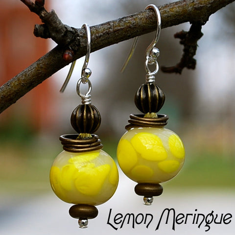 Copperesque ~ Lemon Meringue Earrings